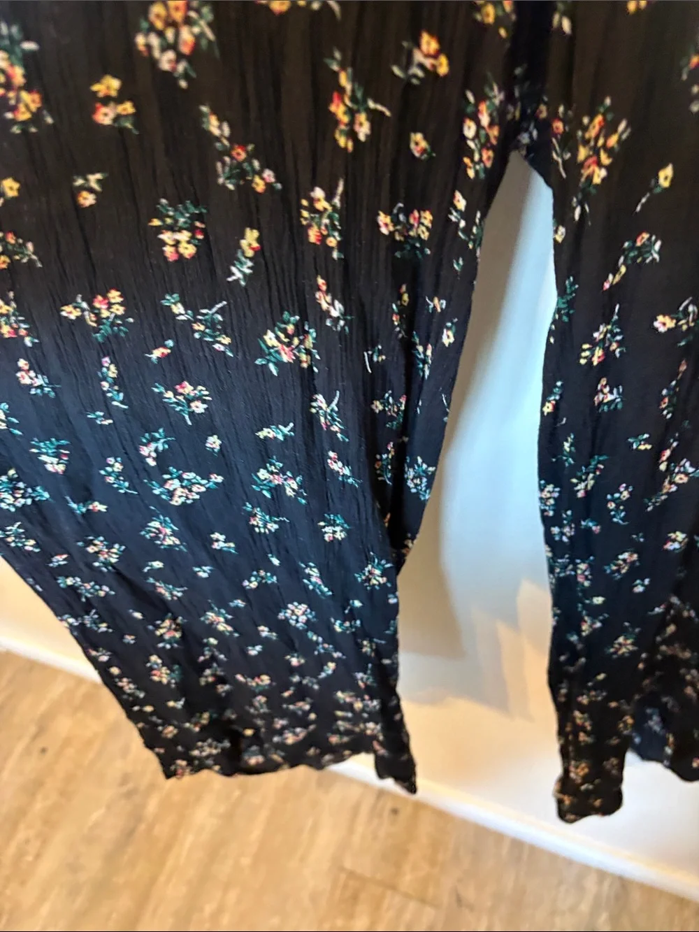 Promesa Black Floral Tie-Shoulder Wide-Leg Jumpsuit - Picture 5 of 7